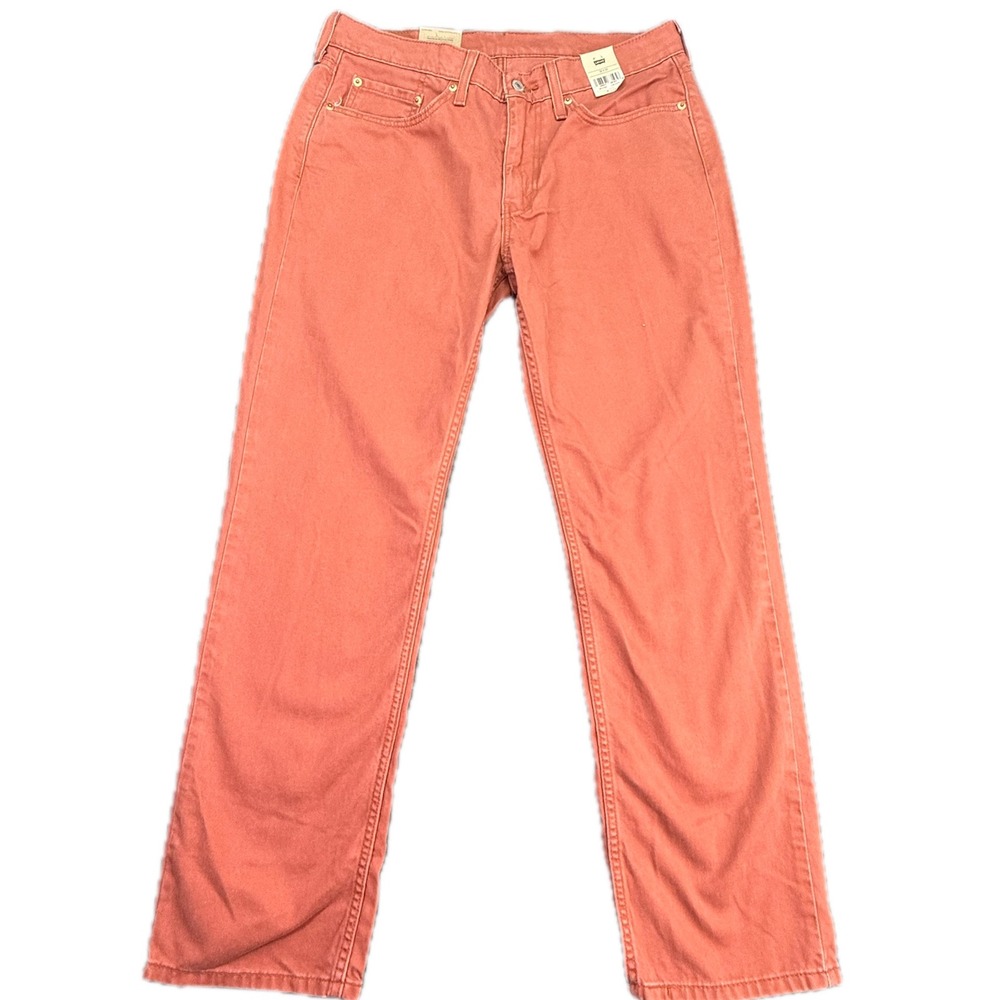 Levi's 514 Straight Jeans Mens 32x30 Coral Orange Stretch Denim Pants